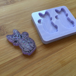 4 cm Evil Kitty Silicone Mold, Food Safe Silicone Rubber Mould