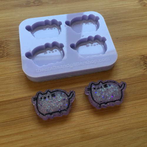 3cm Pusheen Silicone Mold, Food Safe Silicone Rubber Mould