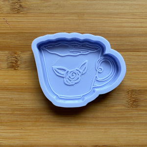 2.8" Floral Teacup Silicone Mold