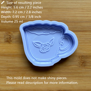2.8" Floral Teacup Silicone Mold