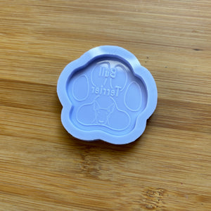 2" Bull Terrier Paw Silicone Mold