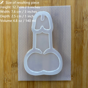 5" Penis Plastic Mold - 4.8 oz