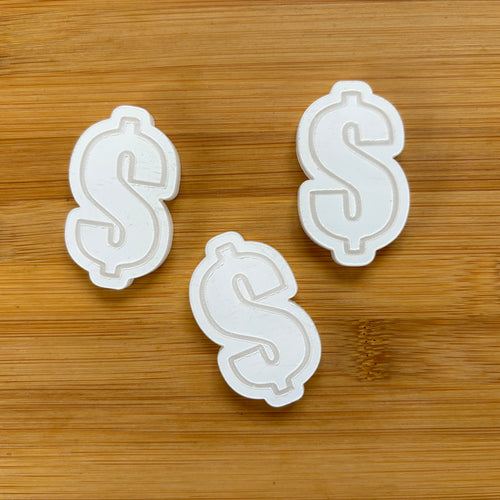 3 pcs Dollar Sign Clear Acrylic Shape