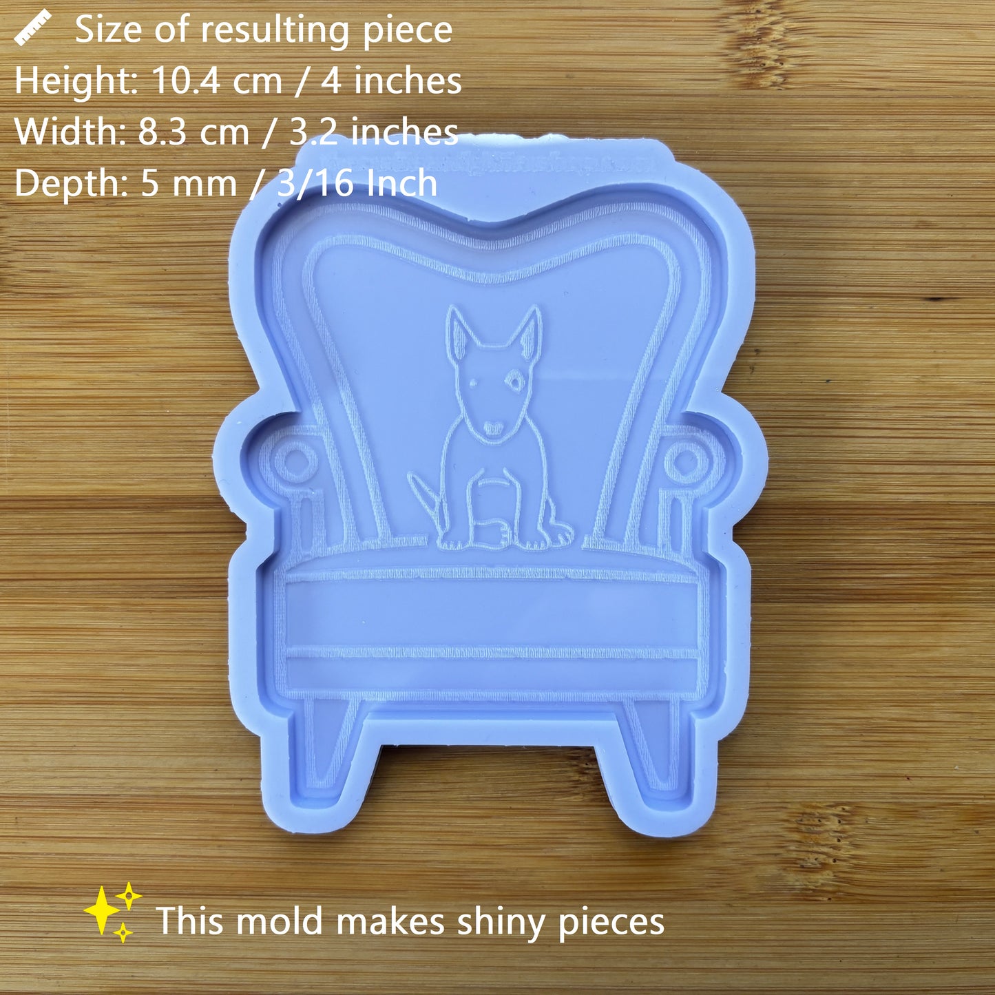 Bull Terrier Armchair Silicone Mold - The Crafts and Glitter Shop