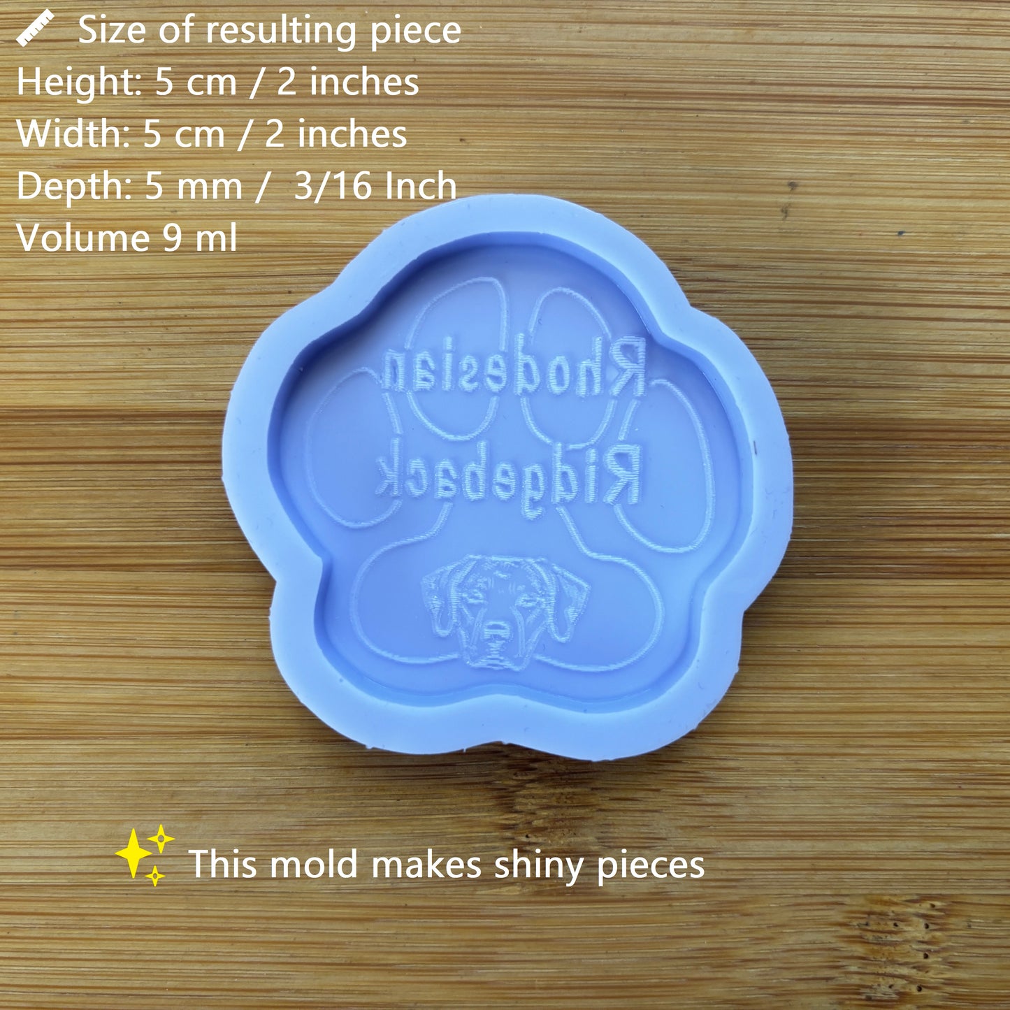 Rhodesian Ridgeback Silicone Mold - The Crafts and Glitter Shop