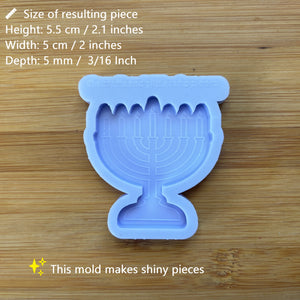 2.1" Menorah Silicone Mold