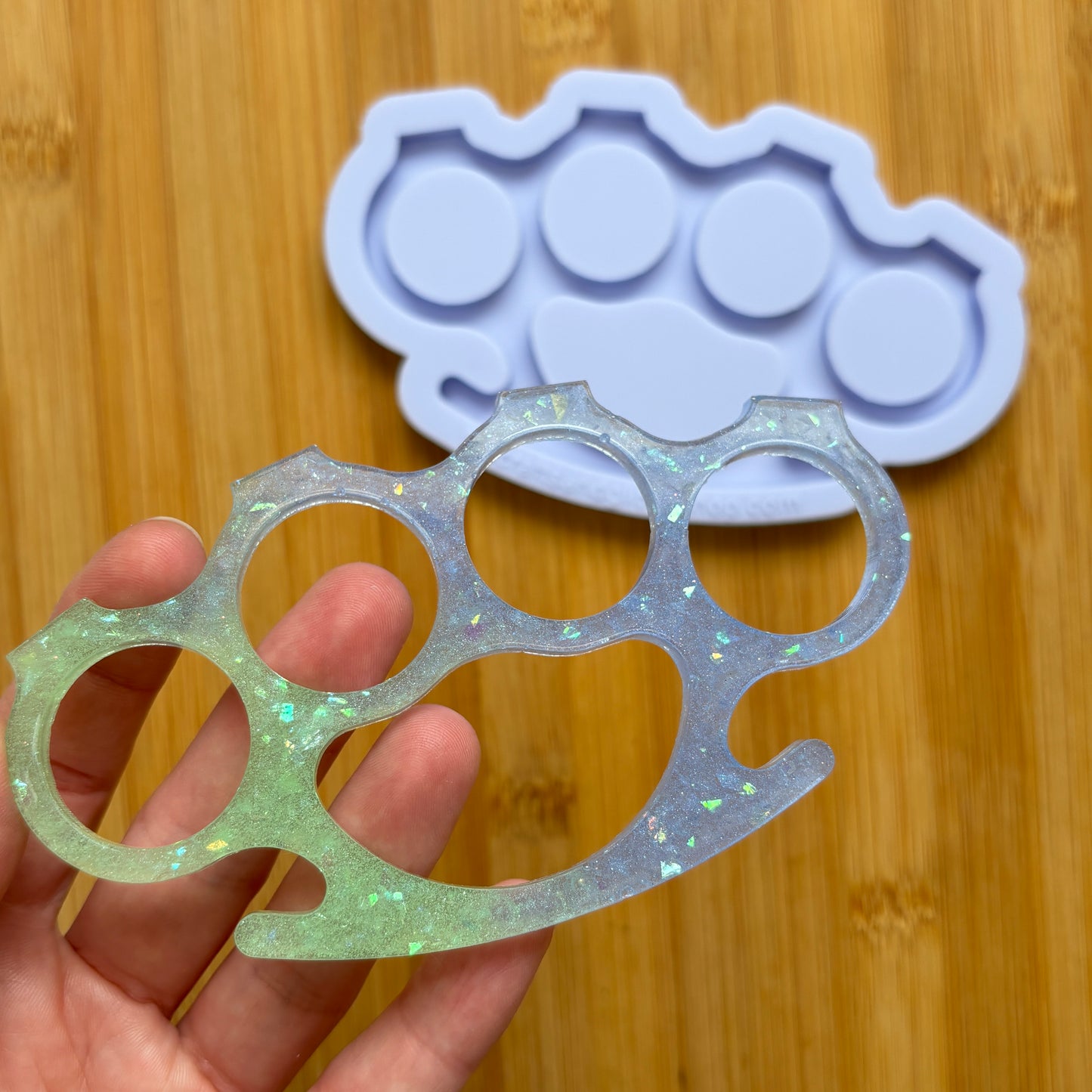 4.7"  Brass Knuckles Silicone Mold - The Crafts and Glitter Shop