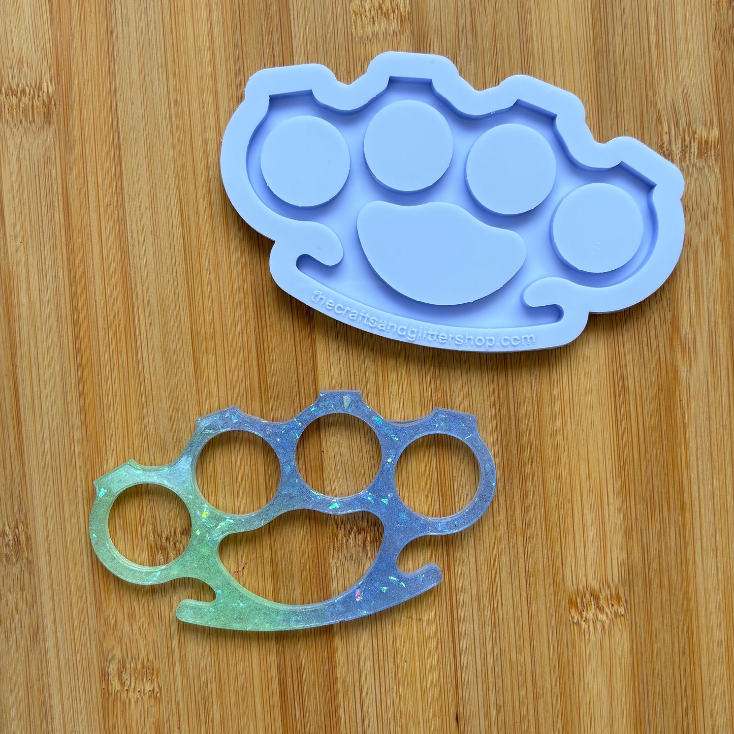 4.7"  Brass Knuckles Silicone Mold - The Crafts and Glitter Shop