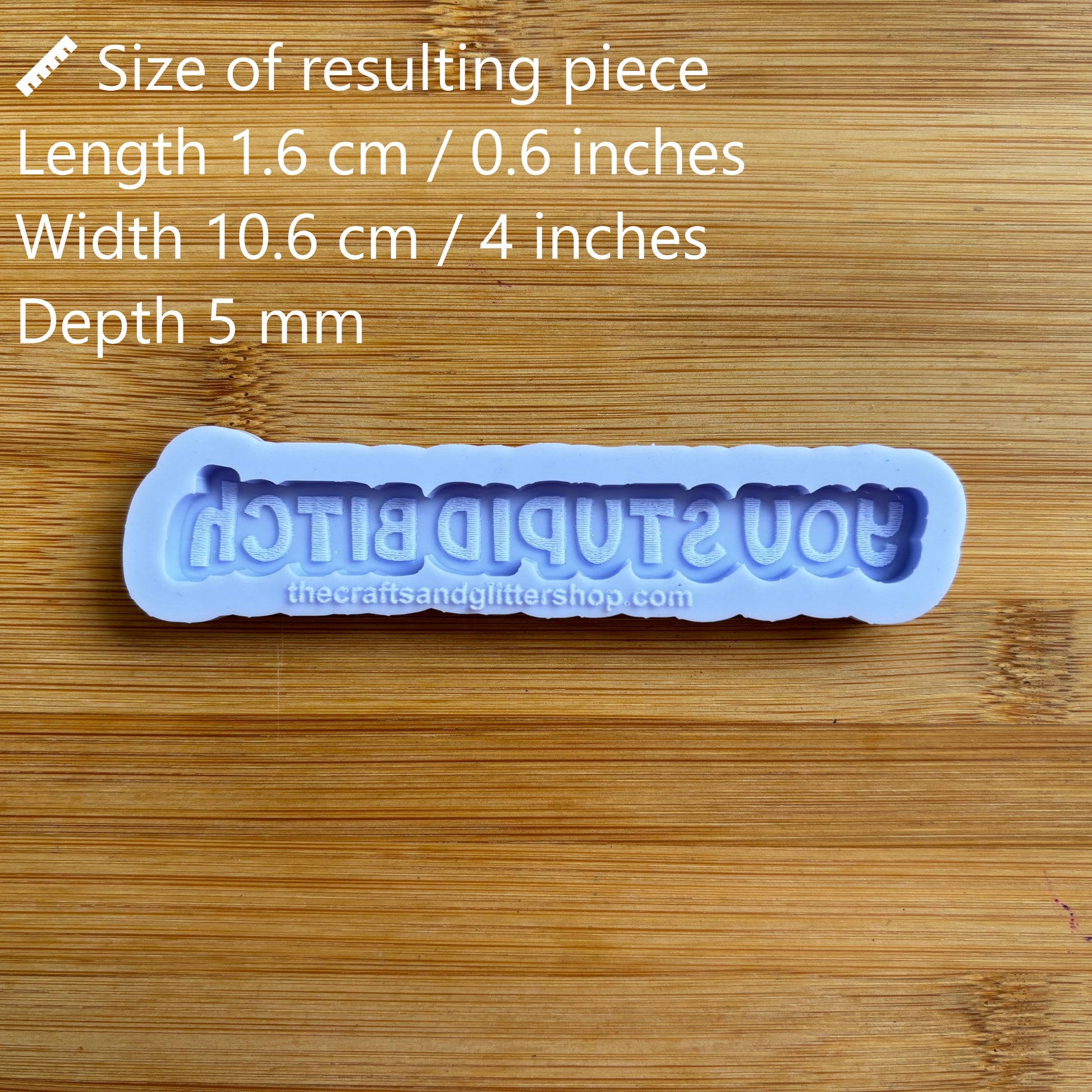 4" You Stupid Bitch Silicone Mold - The Crafts and Glitter Shop