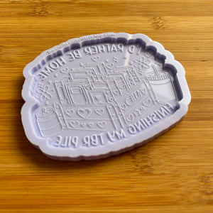 4" I'd Rather be Home Finishing my TBR Pile Silicone Mold