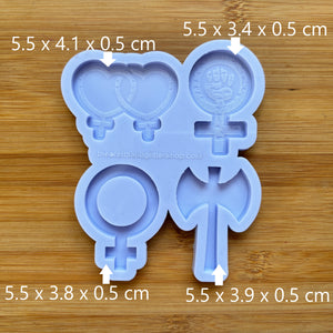 Female Feminism Lesbian Gender Symbol Silicone Mold