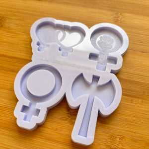 Female Feminism Lesbian Gender Symbol Silicone Mold