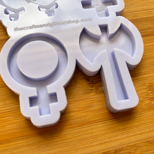 Female Feminism Lesbian Gender Symbol Silicone Mold