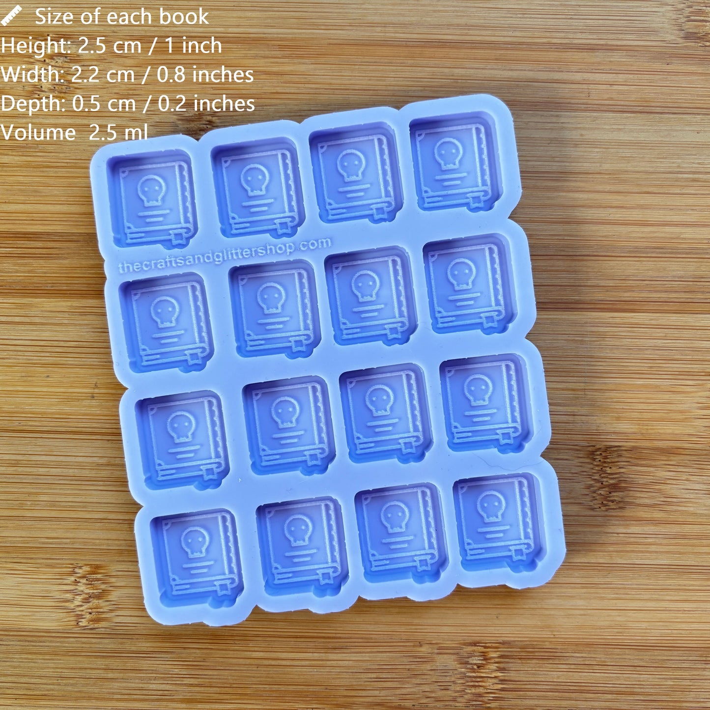 1" Necromancer Spell Book Silicone Mold