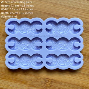 2.1" Triple Moon Silicone Mold