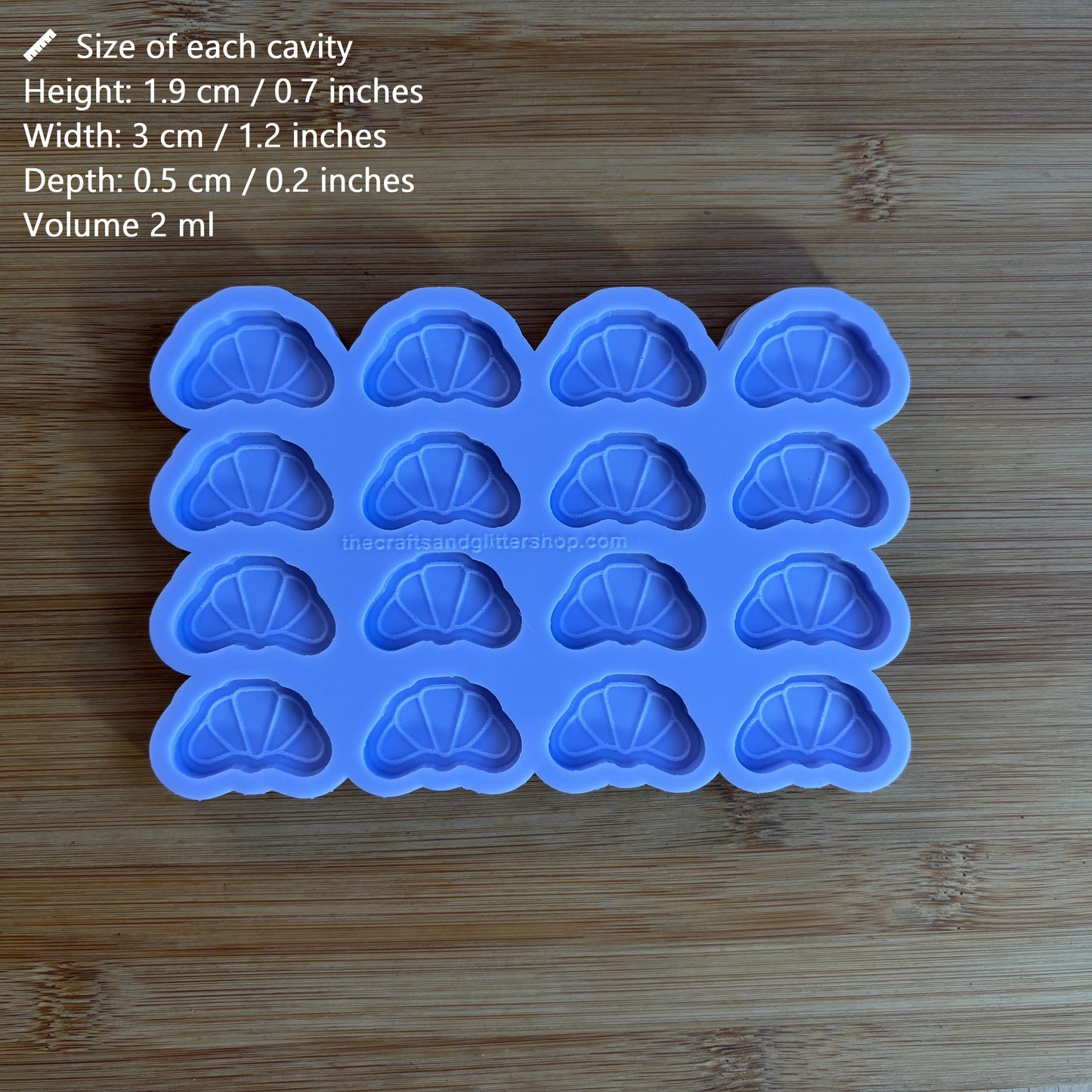 1.2 inch Croissant Silicone Mold