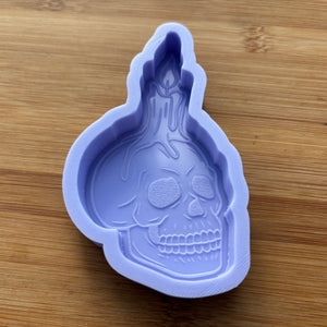 4" Skull Candle Silicone Mold