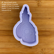 Load image into Gallery viewer, 4&quot; Skull Candle Silicone Mold