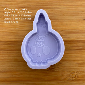 3.3" Protection Skull Candle Silicone Mold