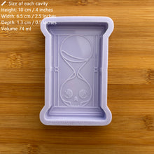 Load image into Gallery viewer, 4&quot; Skull Hourglass Silicone Mold