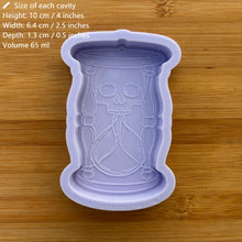 Load image into Gallery viewer, 4&quot; Skull Hourglass Silicone Mold