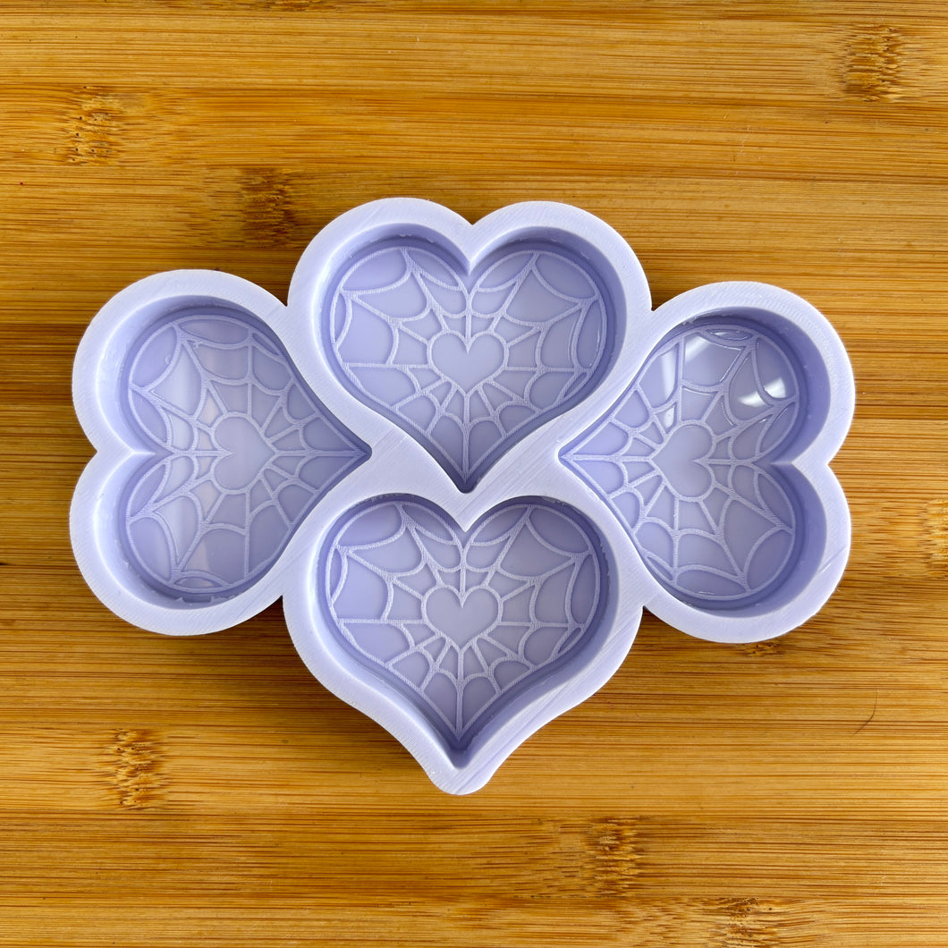 Cobweb Heart Silicone Mold