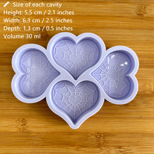 Cobweb Heart Silicone Mold