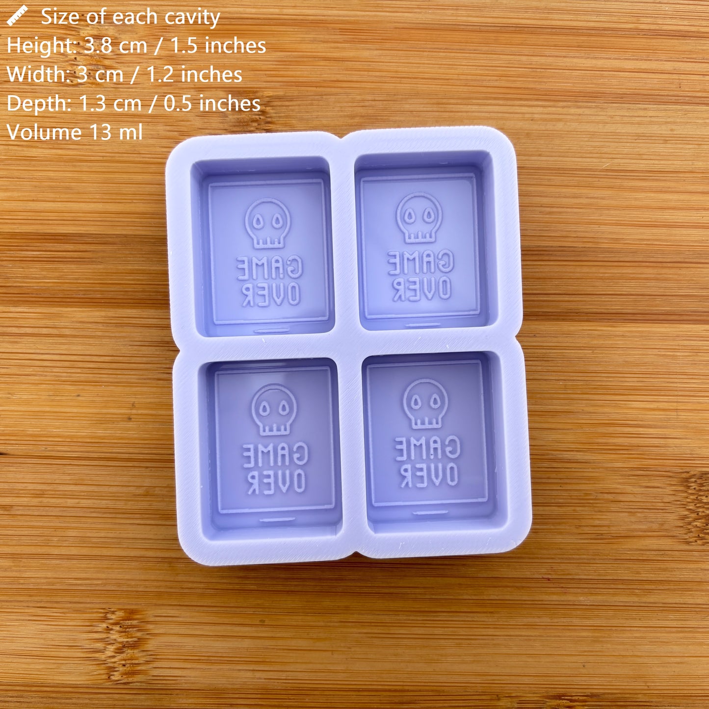 1.5 inch Game Over Silicone Mold