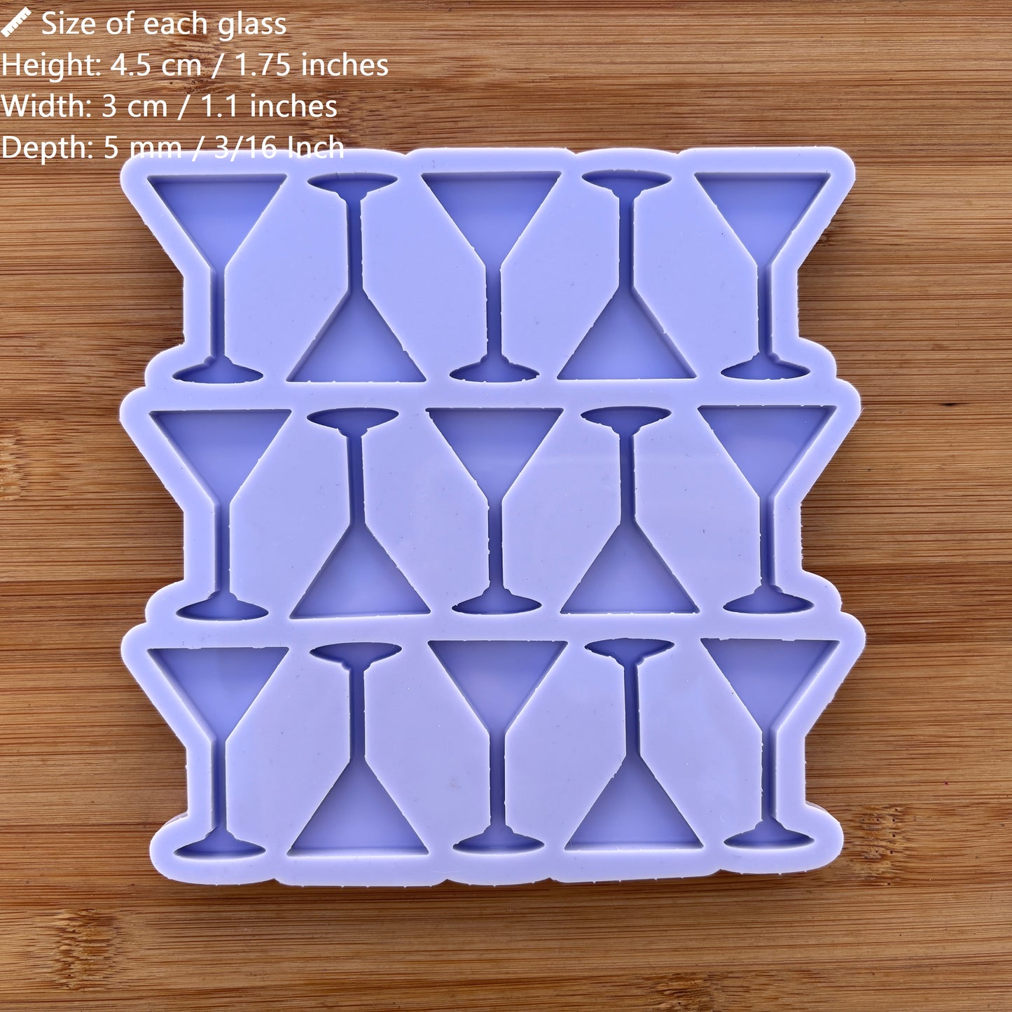 1.75 inch Martini Glass Silicone Mold