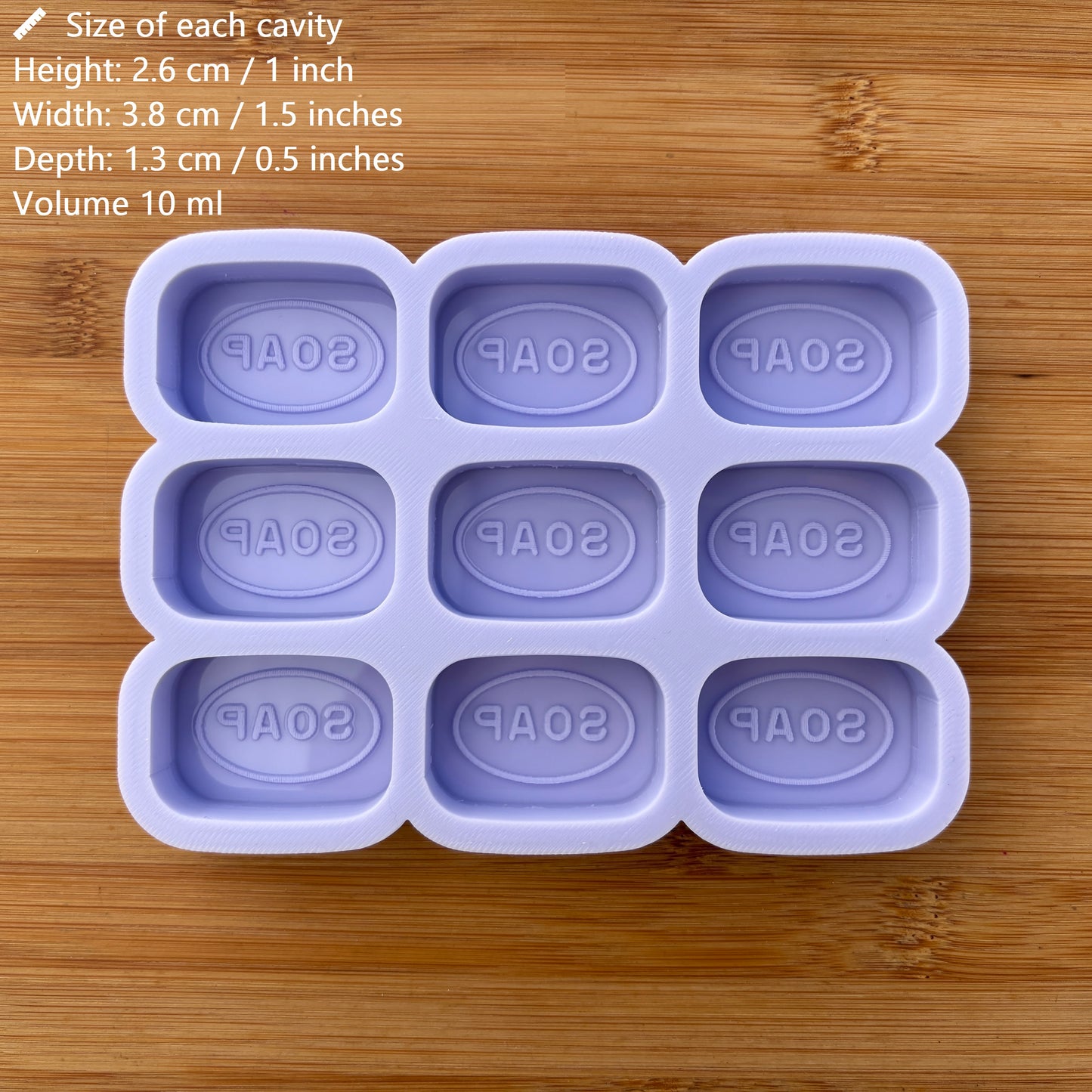 1.5 inch Soap Bar Silicone Mold