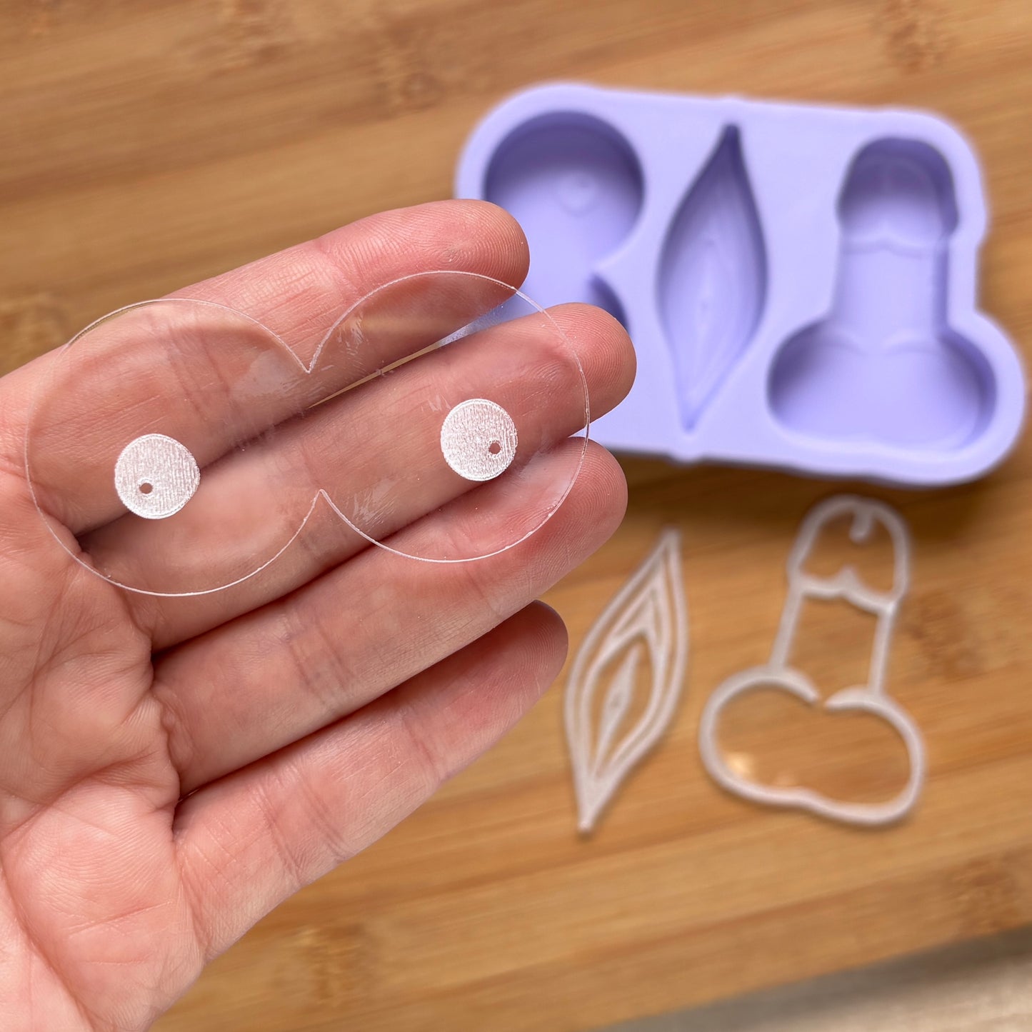2.5" Penis Boobs Vagina Silicone Mold