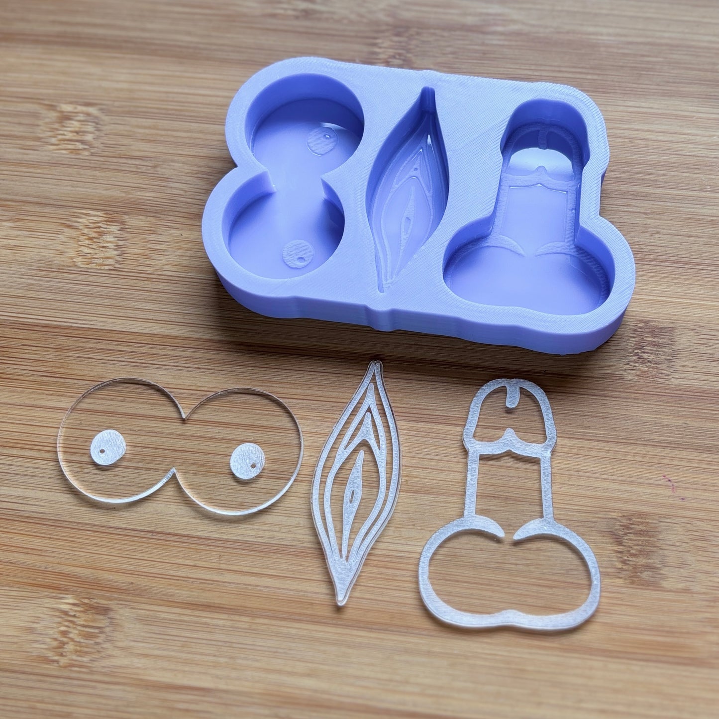 2.5" Penis Boobs Vagina Silicone Mold