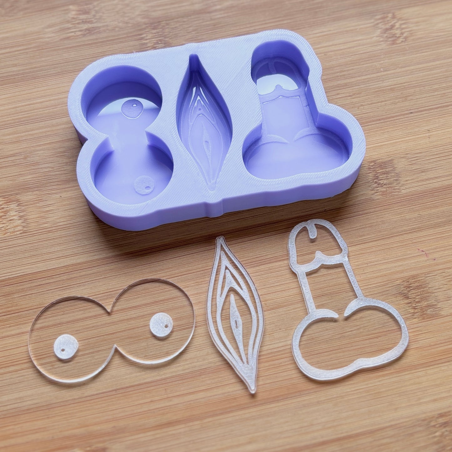 2.5" Penis Boobs Vagina Silicone Mold