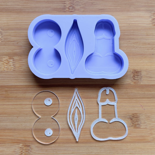 2.5" Penis Boobs Vagina Silicone Mold