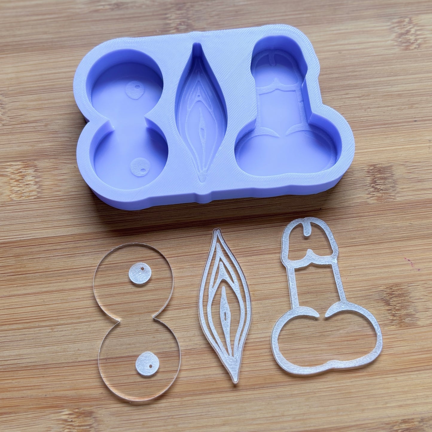 2.5" Penis Boobs Vagina Silicone Mold