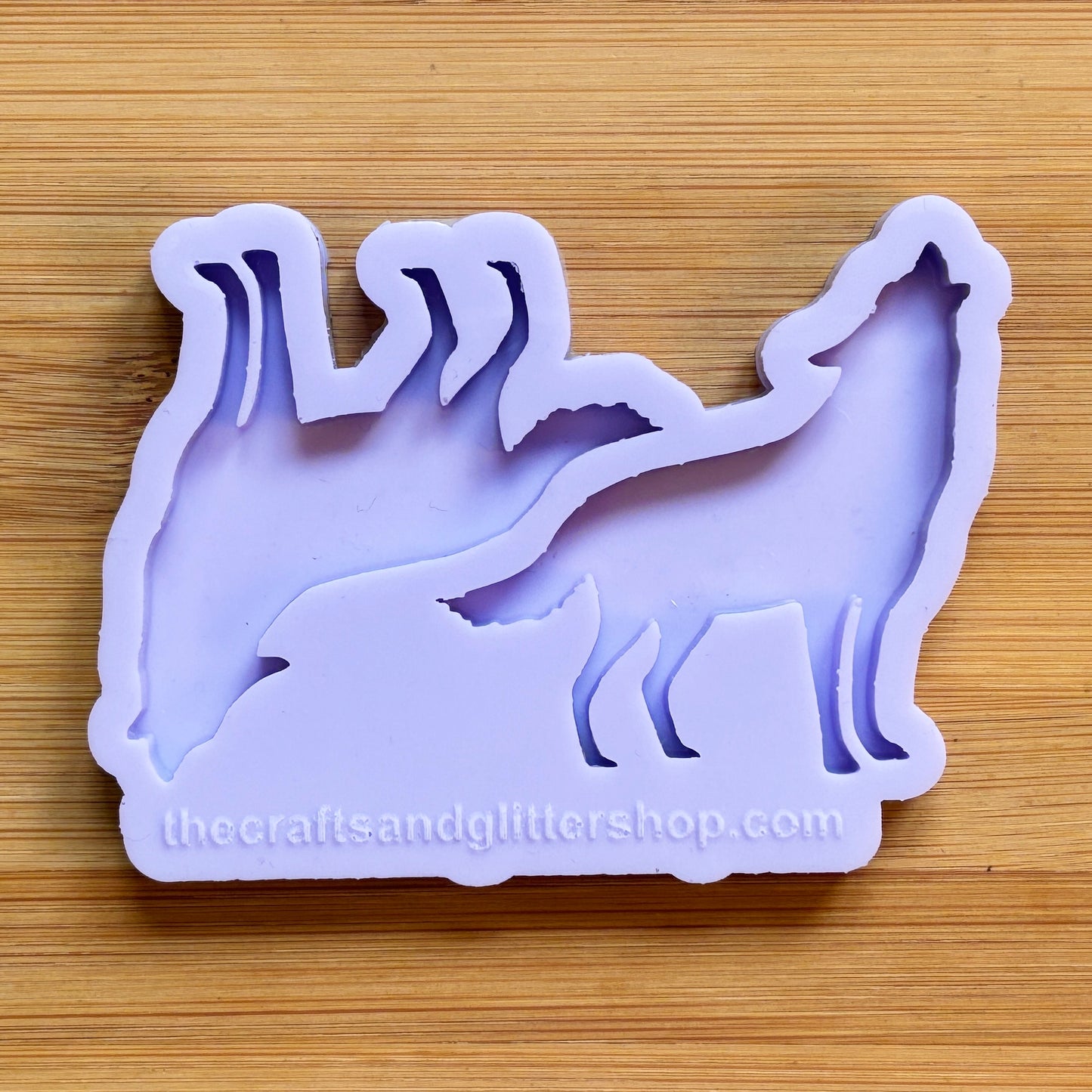 Grade B 2" Howling Wolf Silicone Mold