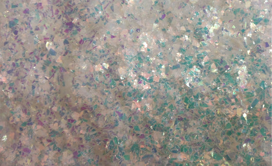 Iridescent White Cellophane Glitter Flakes