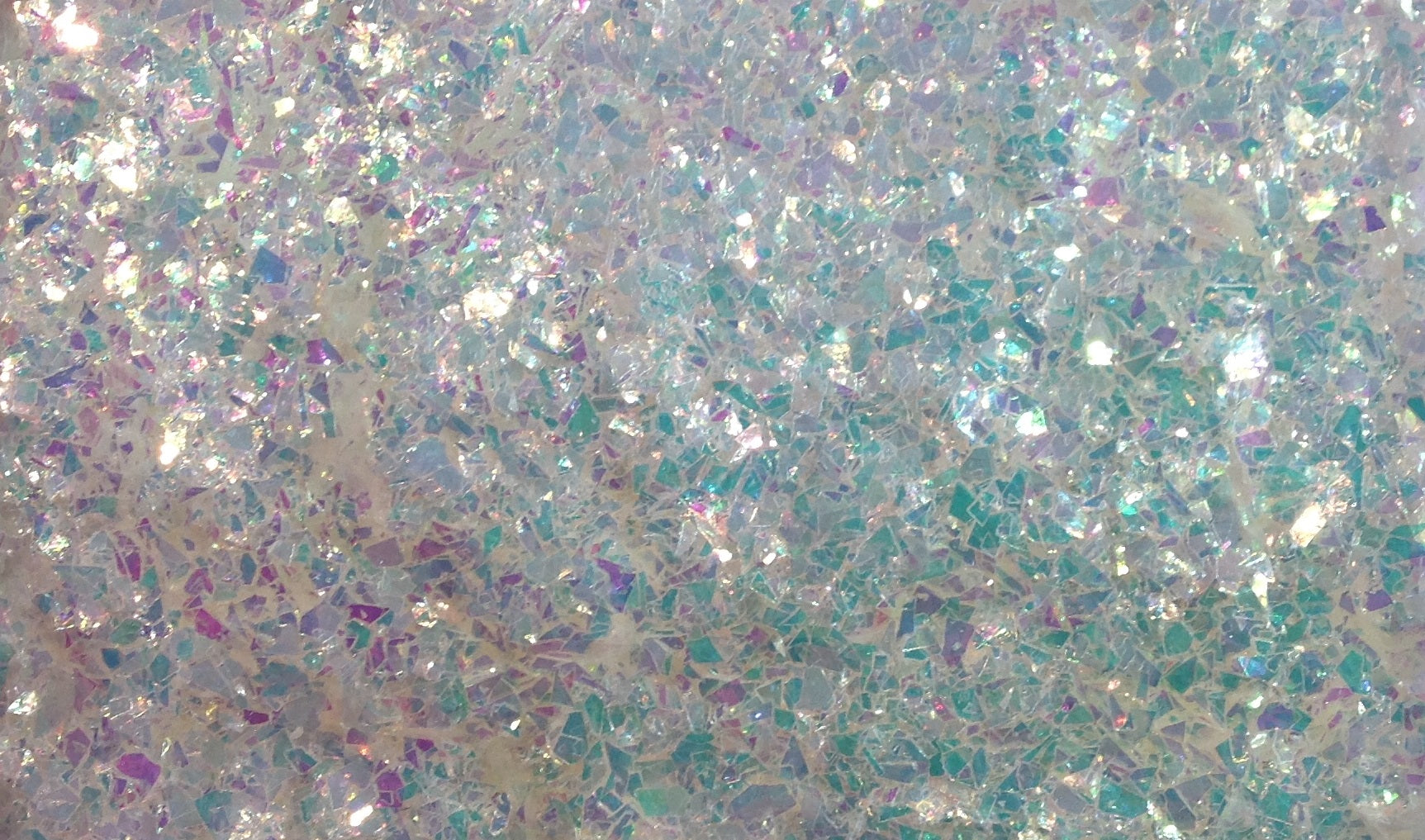 Iridescent White Cellophane Glitter Flakes