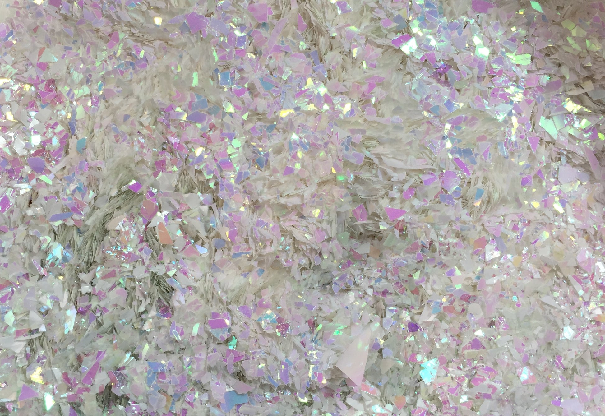 Iridescent White Mylar Flakes