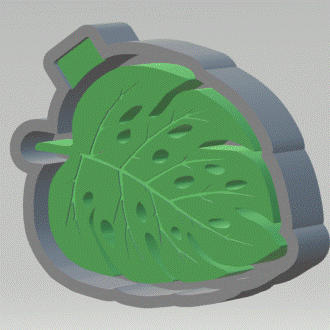 Leaf Silicone Mold Housing STL File