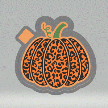 Leopard Print Pumpkin Silicone Mold Housing STL File