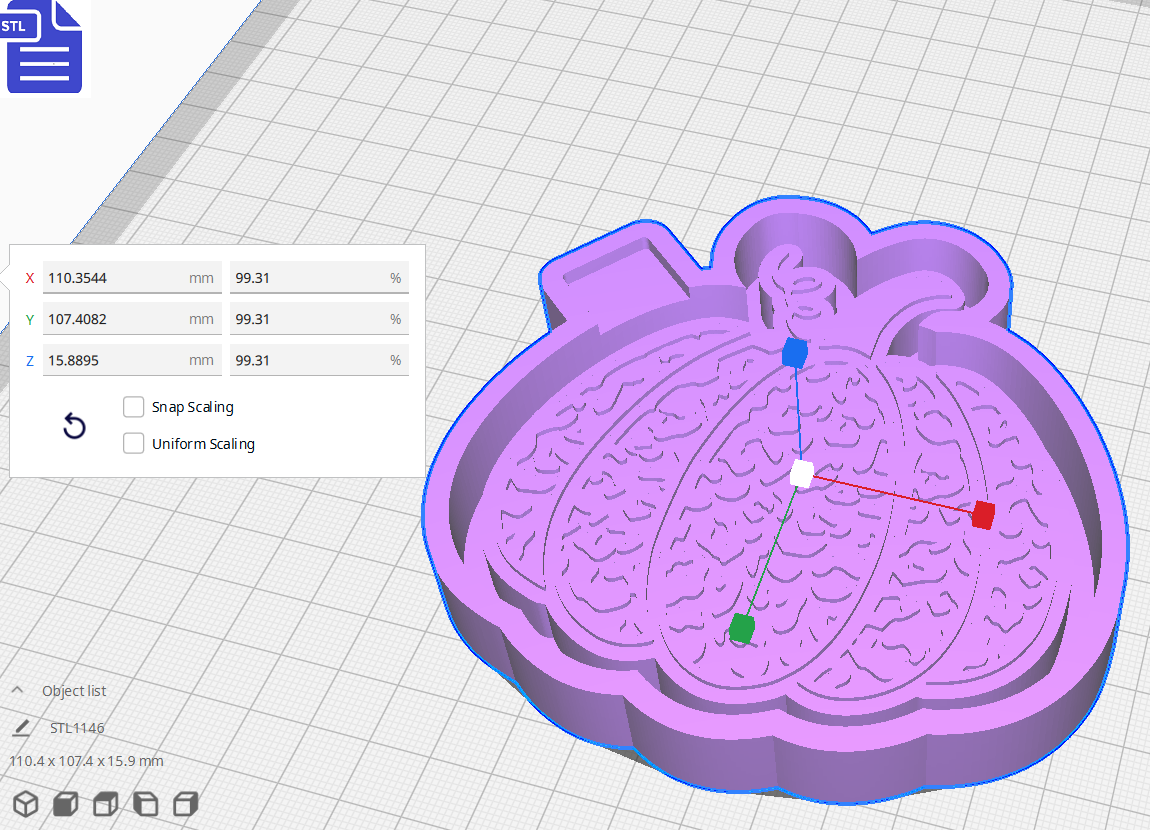 Leopard Print Pumpkin Silicone Mold Housing STL File