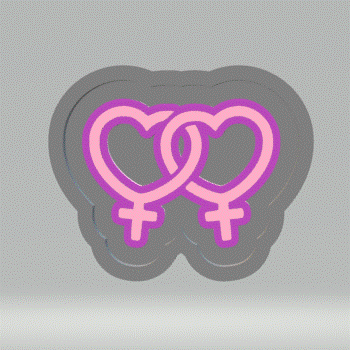 Lesbian Symbol Silicone Mold Housing STL File