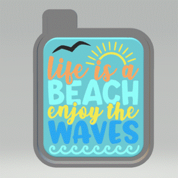 Life is a Beach Silicone Mold Housing STL File - FREE SAMPLE