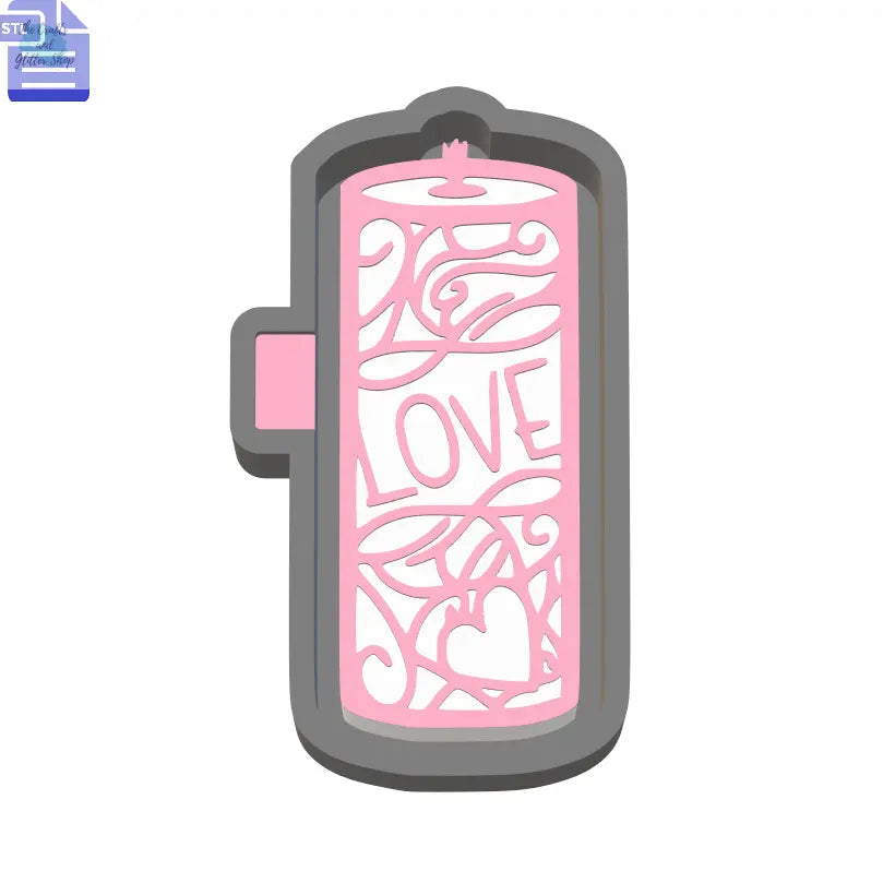 Love Pillar Candle Silicone Mold Housing STL File