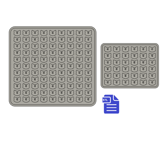 Lunar Cat Tray Silicone Mold Housing STL File