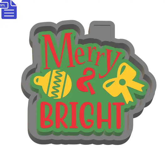 Merry & Bright Silicone Mold Housing STL File - The Crafts and Glitter Shop
