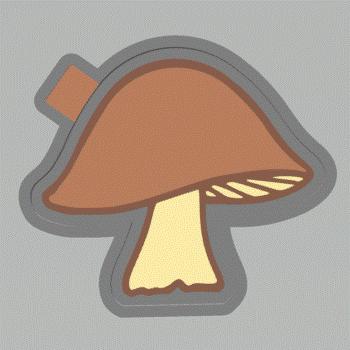Mushroom Silicone Mold Housing STL File