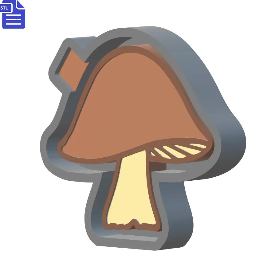 Mushroom Silicone Mold Housing STL File