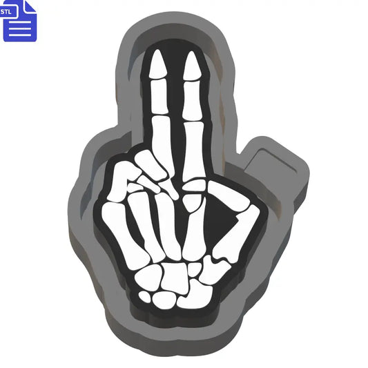 Peace Skeleton Hand Silicone Mold Housing STL File - The Crafts and Glitter Shop